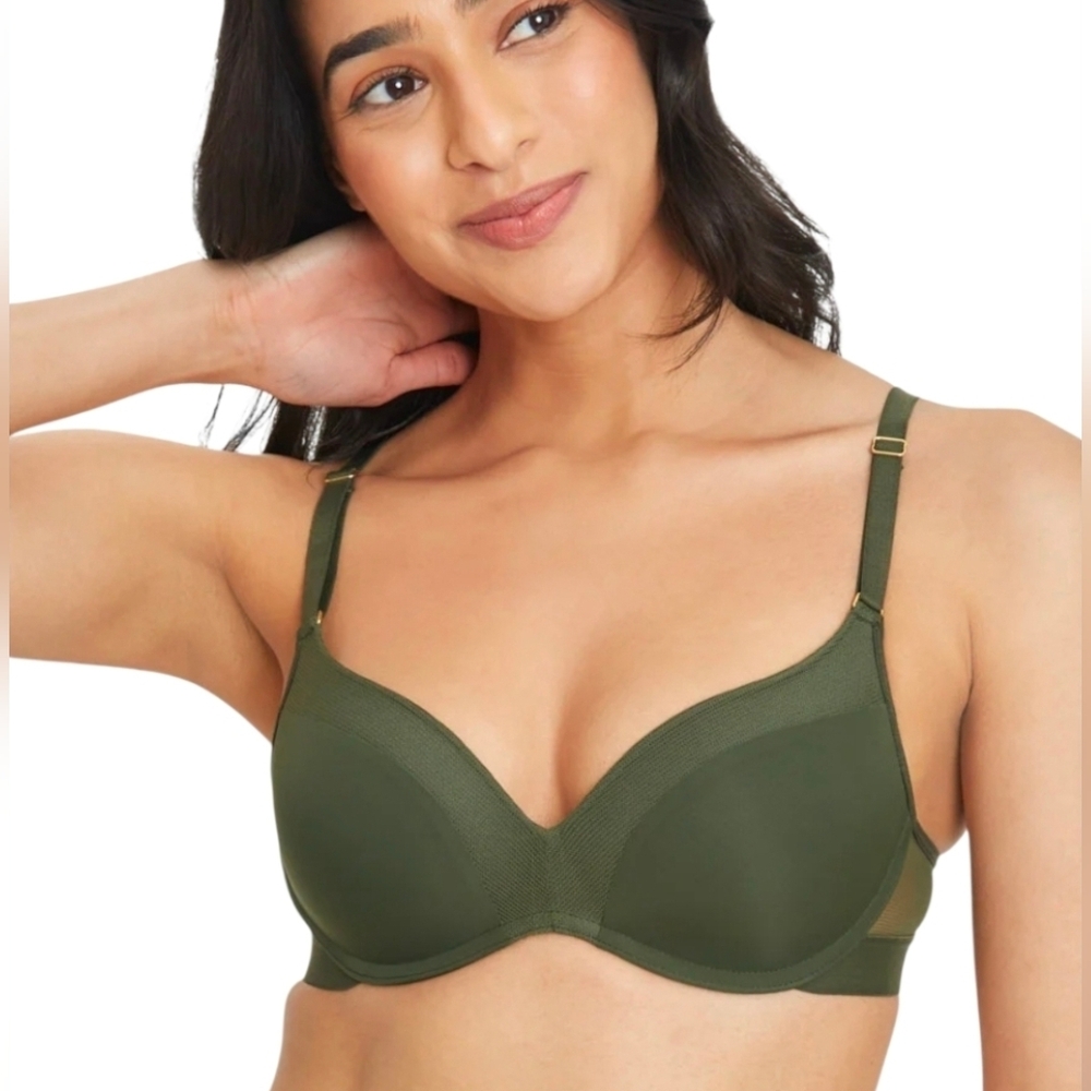 Lively No Wire Push Up Bra Olive M